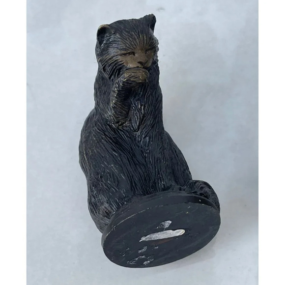 Lot of 7 Collection of Cat Figurines Statue Animals Hand Carved Decor - Picture 5 of 16